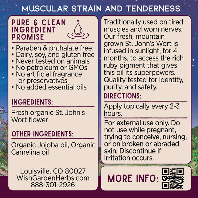 St. John’s Wort Oil, Soothe & Recover