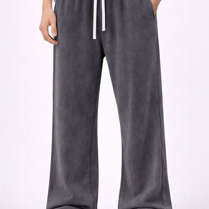 CHARCOAL OVER-DYE SWEATPANTS