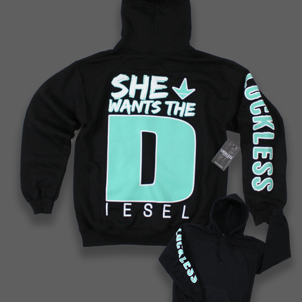 She Wants the Diesel | Funny Men's and Women's Black Country Hoodie