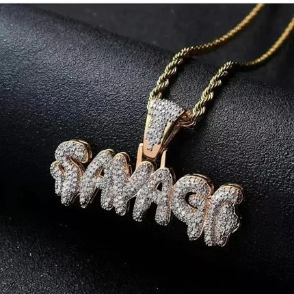 Ice Out Zircon Polite Gesture Middle Finger Necklace Men Women Punk Hip Hop Rap Rock Party Jewelry Gift