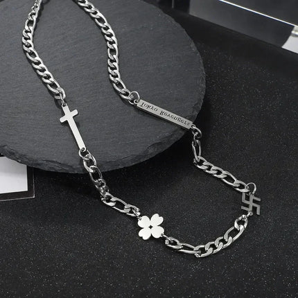 Men Hip Hop Full Rhinestone King Queen Pendants Necklaces Bling Bling Iced Out Cuban Link Chain Hiphop Necklace Men Jewelry Gift