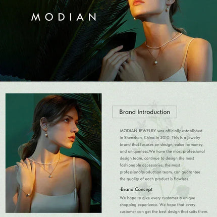 Modian Genuine 925 Sterling Silver Fashion Charm AAA Zirconia Pendant Necklace For Women Silver Female Necklaces Fine Jewelry