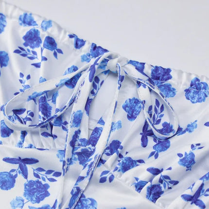 Elegant Floral Beach Vacation Bodycon Streetwear Long Dress