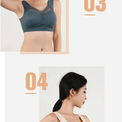 Women's Strappy Push Up Bra Seamless Padded Tops Casual Plus Size Soft Wireless Woman Bras XL-6XL Ice Silk Underwear