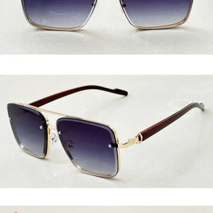 New Square Sunglasses For Men Vintage Outdoor Sunglasses Oculos Designer Wooden Glasses Sunscreen Sun Lentes Dropshipping Gafas