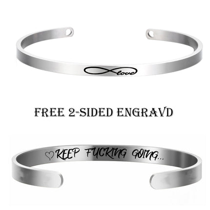 Custom Necklace Bar Engraved Name Text Bangle Cuff Jewelry