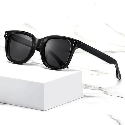 CATERSIDE Retro Square Sunglasses Men Large Frame Design Core Insert Temple Women's Sun Glasses High-Quality Travel Party UV400