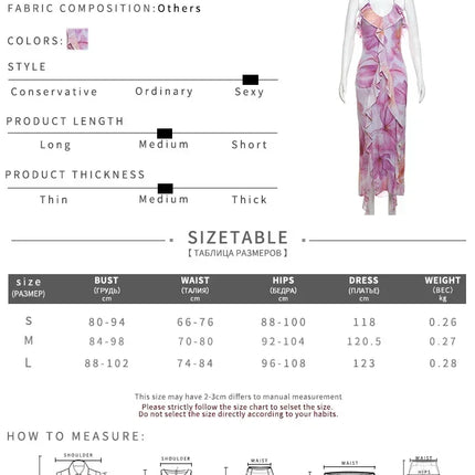 Weird Puss Flower Print Dress Woman Summer Strapless Splits Irregular Tassel Patchwork Backless Bandage Party Skinny Vestidos