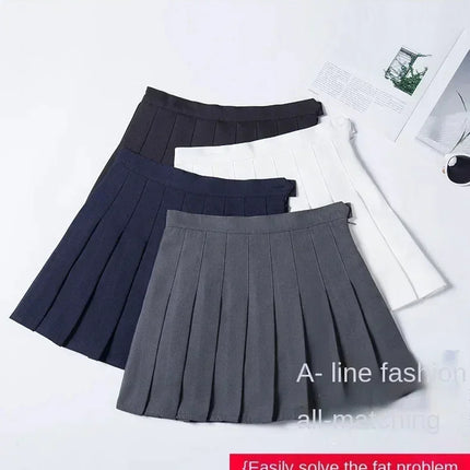 Women's Skirt Without Shorts Fashion Korean Style Ropa Black Harajuku Plaid Falda Short De Mujer Mini Pleated Skirts For Girls