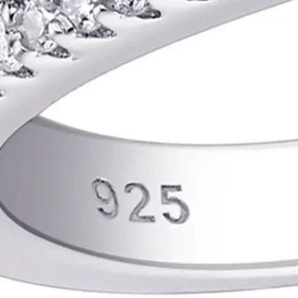 Newshe 2 Pieces Tear Drop Shape Engagement Ring Wedding Band for Women 925 Silver Bridal Jewelry High Grade Cubic Zircons