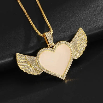 Ice Out Zircon Polite Gesture Middle Finger Necklace Men Women Punk Hip Hop Rap Rock Party Jewelry Gift
