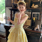 455 Floral Yellow / XS