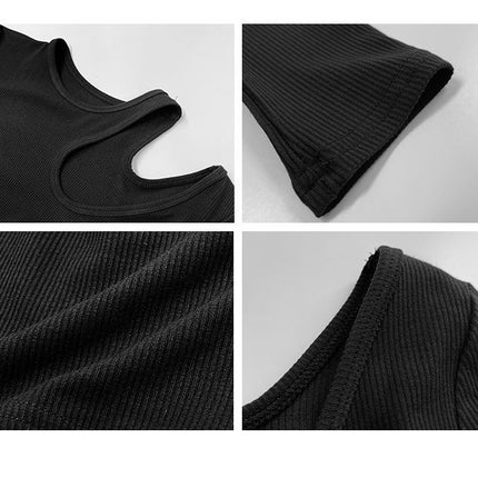 Hollow T-shirt Women Fashion Slim Y2K Cropped Tops Off Shoulder Long Sleeve Tees Woman