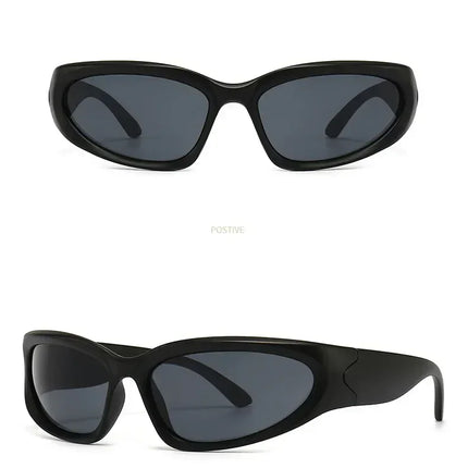 Unique Y2K Designer Luxury Sunglasses Women Rectangle Big Frame Sun Glasses For Men Outdoor UV Protection Classic 2000S Black Sh