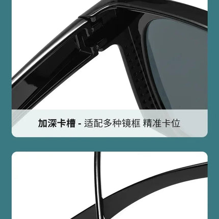 Fashion Square Polarized Sunglasses Cover Over Myopia Prescription Glasses Portable Men Women Vintage Fishing Driving Eyewear ﻿
