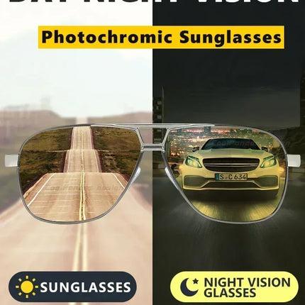 2024 UV400 Polarized Sunglasses Men Women Outdoor Discoloration Eyewear Men Trendy Photochromic Night Vision Sun Glasses