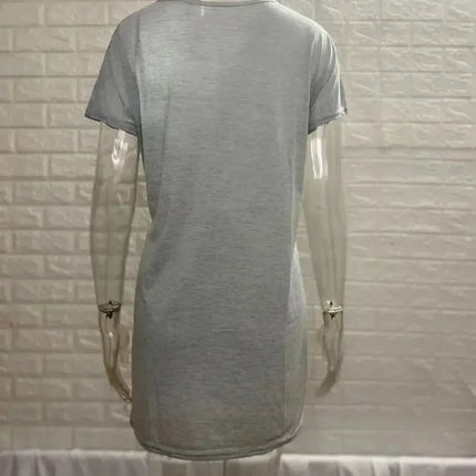 Dress Women Summer O-neck Short Sleeve Asymmetrical Lace Up Waist Solid Color Dresses 2022 Casual Vestidos Dropshipping JQMY9675