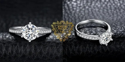 JewelryPalace Moissanite D Color 0.5ct 1ct 1.5ct 2ct 3ct Round S925 Sterling Silver Wedding Engagement Ring for Women