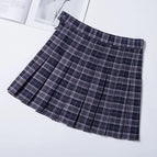Navy blue plaid / M