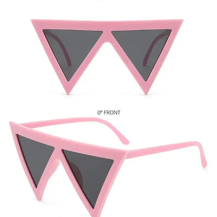 Oversized Triangle Punk Shiled Sunglasses Women Big Frame 2025 Luxury Brand Windproof Eyewear For Ladies UV400 Goggle Shades