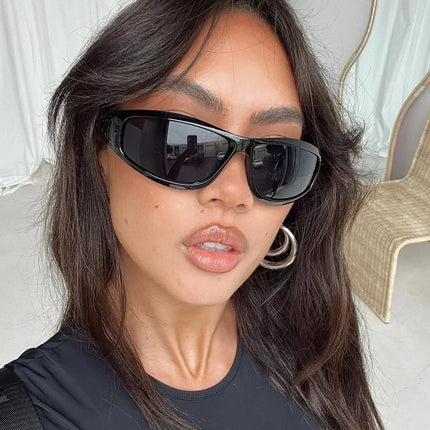 Unique Y2K Designer Luxury Sunglasses Women Rectangle Big Frame Sun Glasses For Men Outdoor UV Protection Classic 2000S Black Sh