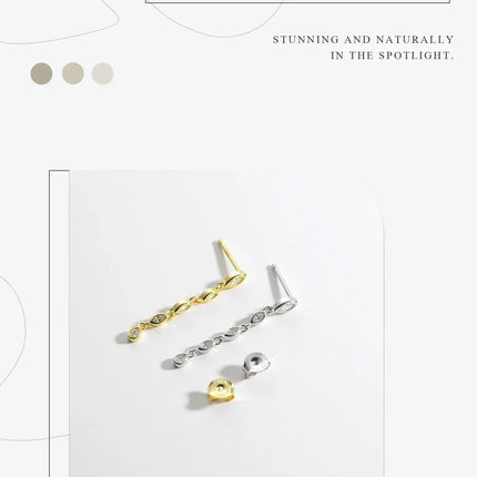 ANDYWEN 100% 925 Sterling Silver Gold Spicy Earring Chain Ovals Locker Earring Women Pendientes Luxury Fine Jewelry 2023 Clips