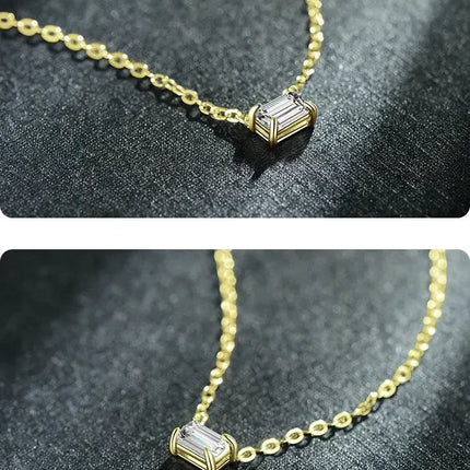 Modian Genuine 925 Sterling Silver Fashion Charm AAA Zirconia Pendant Necklace For Women Silver Female Necklaces Fine Jewelry