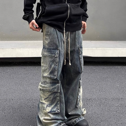 FLOW DENIM CARGO PANTS