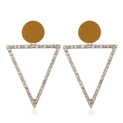 Gold Triangle Earrings