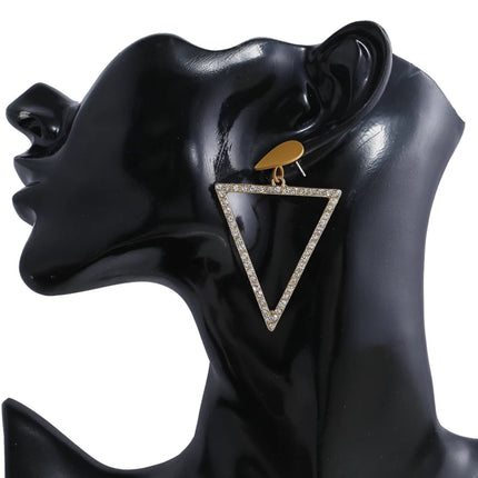 Gold Triangle Earrings