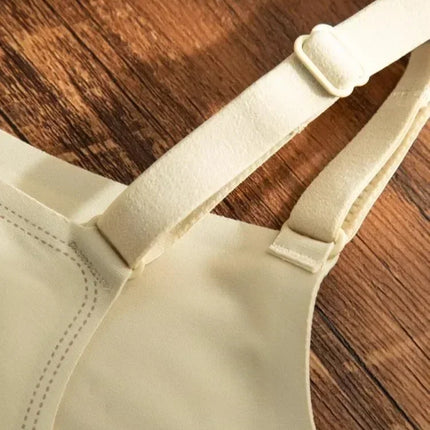 MOYISU Lingerie Women's Summer Traceless Small Bra Pull Together No Underwire Jelly Bar Soft Support Tuck Back Bra Cover