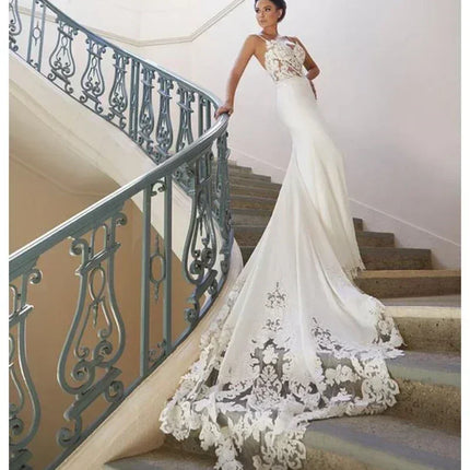 Mermaid Lace Wedding Dress Vestidos de novia Vintage Sweetheart Neck Bridal Gowns Sexy Backless Wedding Dresses