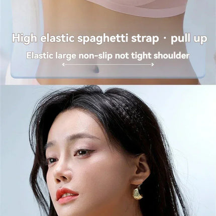 3PCS Ultra-Thin Breathable Ice Silk Top Bras Women's Bustier Underwear Seamless Back Halter Vest Wrap Wireless Bras Solid Color