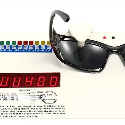 Unique Y2K Designer Luxury Sunglasses Women Rectangle Big Frame Sun Glasses For Men Outdoor UV Protection Classic 2000S Black Sh