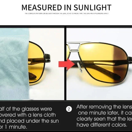 2024 UV400 Polarized Sunglasses Men Women Outdoor Discoloration Eyewear Men Trendy Photochromic Night Vision Sun Glasses