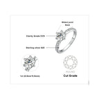 GRA Certificate / 1ct Silver Color / 7