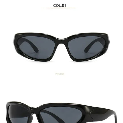 Unique Y2K Designer Luxury Sunglasses Women Rectangle Big Frame Sun Glasses For Men Outdoor UV Protection Classic 2000S Black Sh