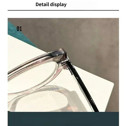 Women Large Cat Eye Reading Glasses Trendy Fashionable Oversized Far Sight Eyeglasses Men Female Anti-blue Plus Diopter Glasses