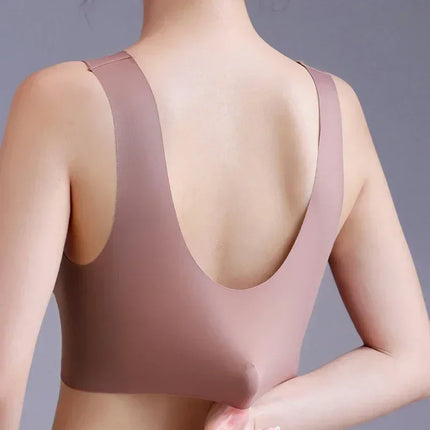 FallSweet 3PCS Lace Push Up Bras for Women Sexy Wireless Bra Ice Silk Deep V Bralette Tops Female Lingerie Mom's Underwear L-5XL