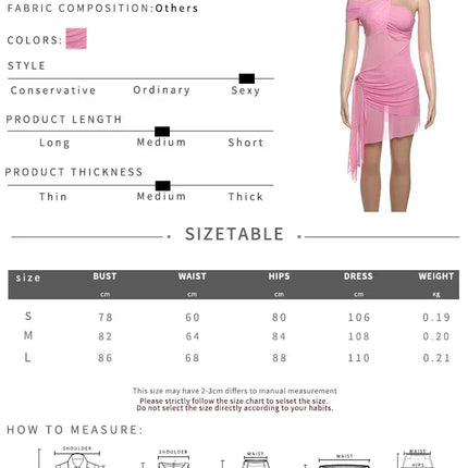 kliou Asymmetrical Slash Neck Women Mini Dress Solid Sexy Unique Mesh Pleated Ribbons Bodycon Mujer Concise Hipster Party Frock