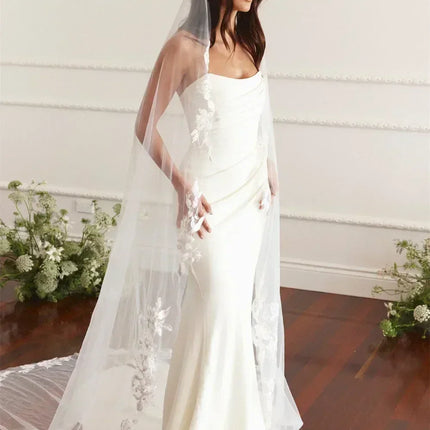 Maternity Mermaid Wedding Dress | Silk Satin Gown -femstylo