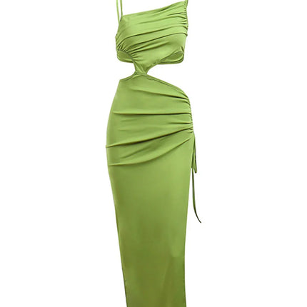 Summer Beach Casual Sexy Hollow Backless Tie Up Slip Dress