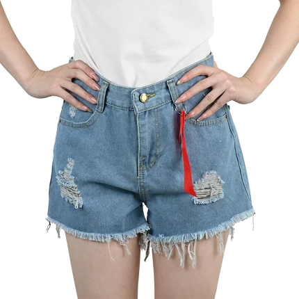 3pcs Women's High Waist Denim Shorts 2025 Summer Black Blue White Hot Pants Ripped Jeans Shorts Woman Short Trousers Streetwear