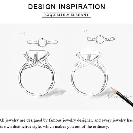 JewelryPalace Moissanite D Color 0.5ct 1ct 1.5ct 2ct 3ct Round S925 Sterling Silver Wedding Engagement Ring for Women