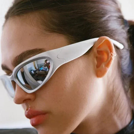 Unique Y2K Designer Luxury Sunglasses Women Rectangle Big Frame Sun Glasses For Men Outdoor UV Protection Classic 2000S Black Sh