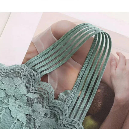 Sexy Lace Seamless Large Size Women's Bra Comfortable Breathable Sports Beauty Back Vest Sleep Gathered Wrapped Chest Tube Top