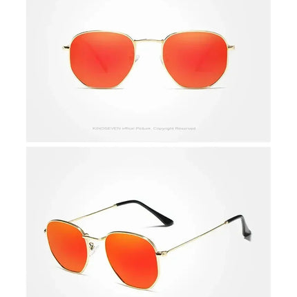 KINGSEVEN Fashion Women Polygon Sunglasses Men Polarized UV400 Sunscreen Round Thin Frame Glassses Luxury Causal Driving Eyewear