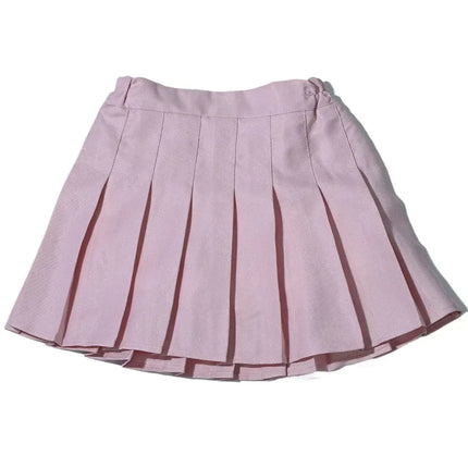 Summer Girl Pleated Skirt Children Summer Skirt Girls Mini Skirts Vintage Pleated Skirt 3-13Y Junior Girls Ruched Cullottes
