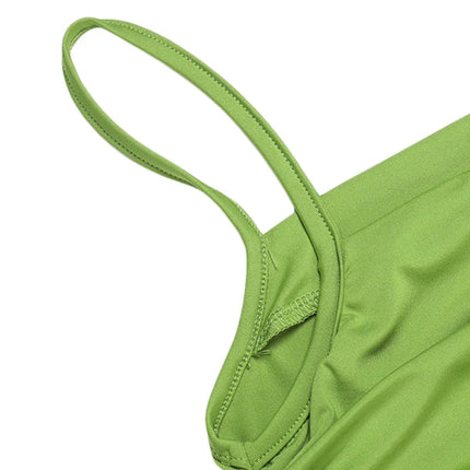 Summer Beach Casual Sexy Hollow Backless Tie Up Slip Dress