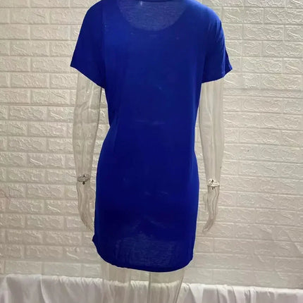 Dress Women Summer O-neck Short Sleeve Asymmetrical Lace Up Waist Solid Color Dresses 2022 Casual Vestidos Dropshipping JQMY9675